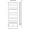 Полотенцесушитель электрический TERMINUS ЕНИСЕЙ П15 500х1300 (Sensor Quick Touch) 4670078526274