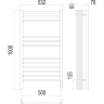 Полотенцесушитель TERMINUS АВРОРА П12 500х1000 sensor quick touch 4670078527226